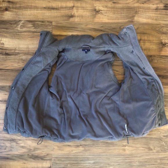 GAP Cozy Gray Puffy Funnel Neck Vest S - Picture 5 of 8